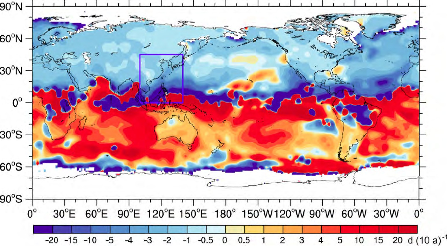 图5 同图4, 但为10月份的变迁速度Fig.5 As in Fig.4, but for the Northern Hemisphere fall and Southern Hemisphere spring, shown for October