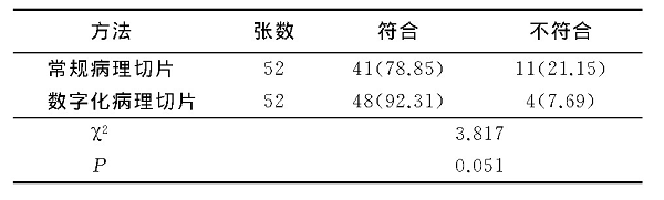 5 ֯ѧȾɫƬϼҽʦϷTable 5 The diagnosis coincidence rate between the author and the senior pathologist in immunohistochemical slices