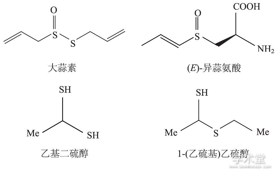 Fig.6 The sulfides in Garlic, allium and durianͼ6е